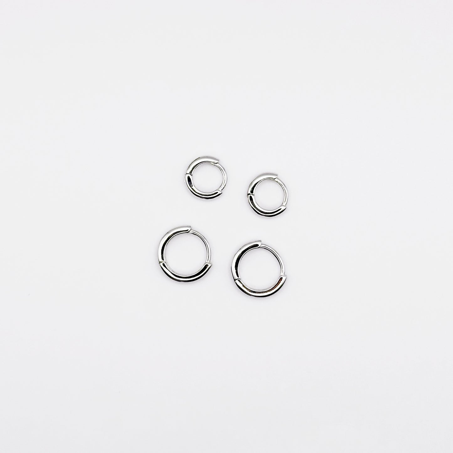 Minimal Silver Huggies